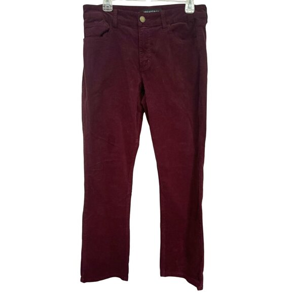 Prosperity Womens Burgundy Boot Cut Corduroy Pants  Sz 12/31 Casual Trousers - Picture 1 of 5